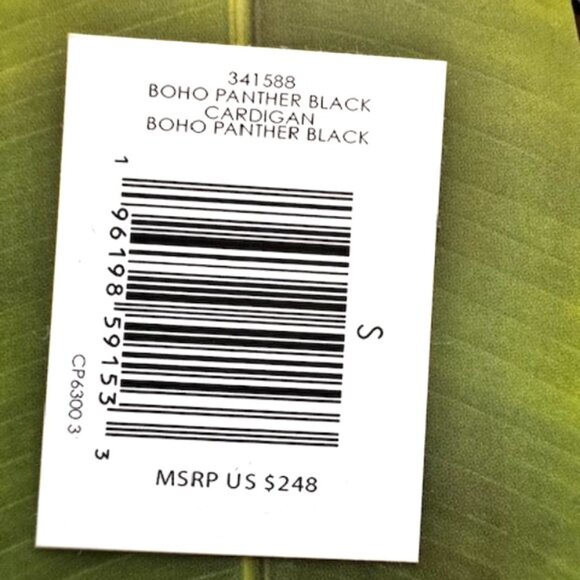 FARM Rio Black Boho Panther Cardigan New Year’s Eve Festive Season - Picture 14 of 16